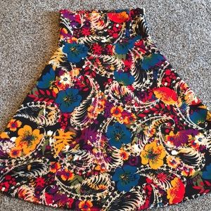 Multi color floral lularoe azure skirt